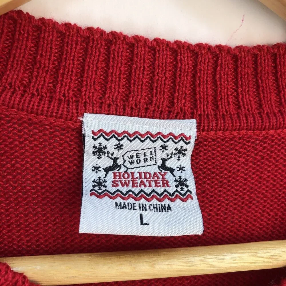 NEW-Merry Christmas Sweater Womens L ( Various) Ugly Christmas - Picture 7 of 8